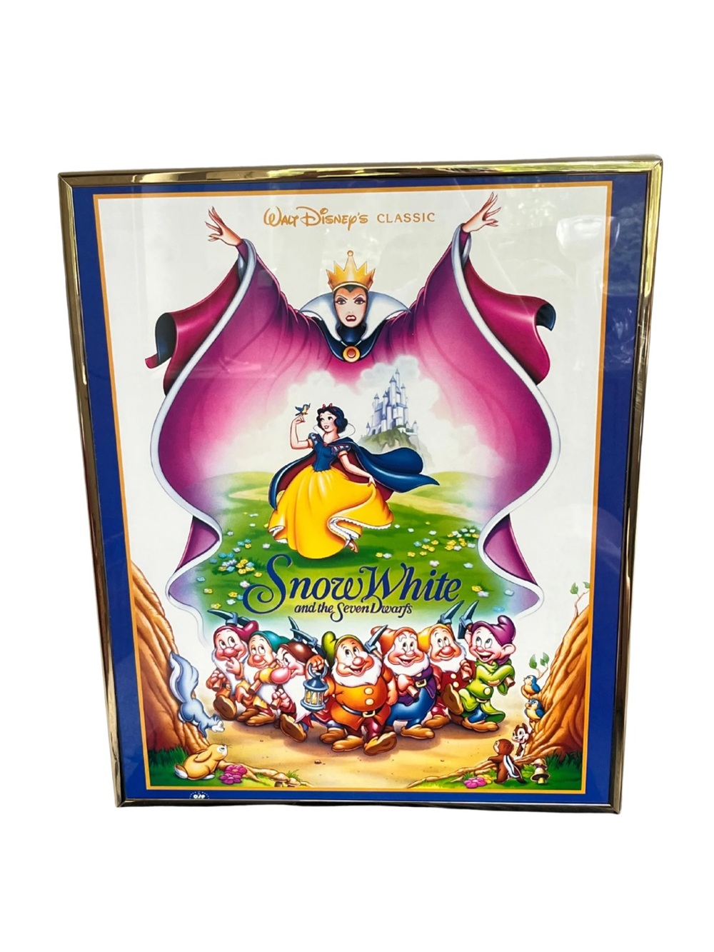 Snow White 1993 Re-Release OSP Poster 16x20 Disney Vintage Plexiglass Framed